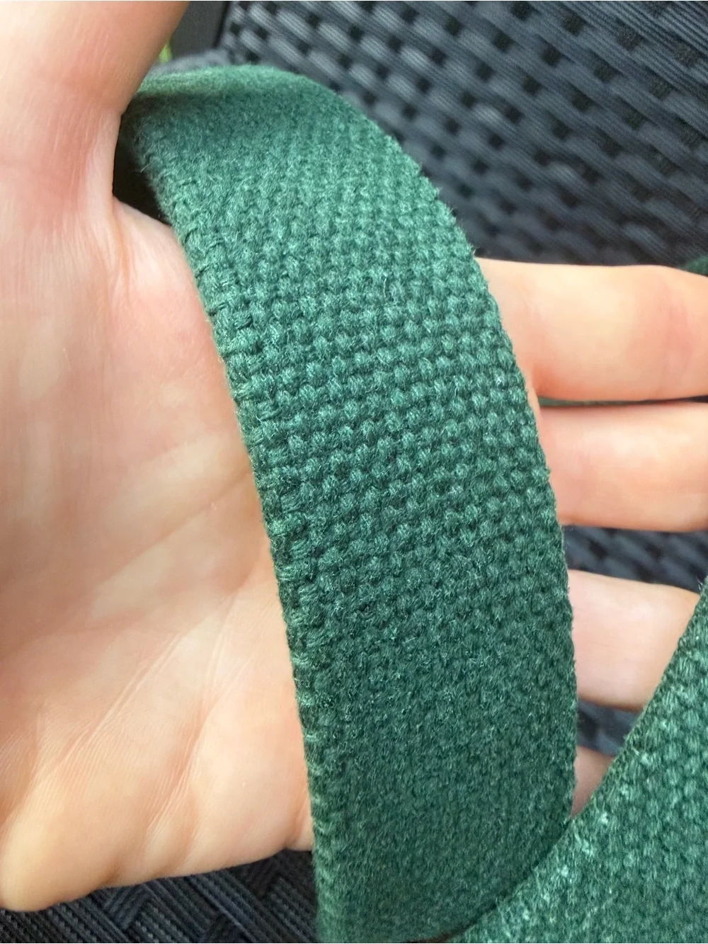 Vintage Rare Brooks Brothers Green Canvas Leather Belt Solid Brass Buckle 42”